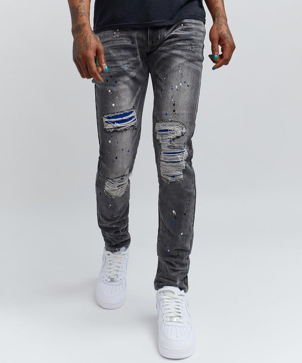 Reason Clothing Vincent Denim Ripped Jean (Grey)