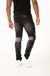 Solutus Ripped Painted Jean (Black)