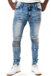 Switch Biker Ripped Jean (Medium Blue)