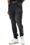 Switch Biker Painted Jean (Black)