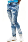 Switch Painted Ripped Jean (Medium Blue/Blue)