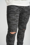 Spark Ripped Twill Pant (Black Camo)