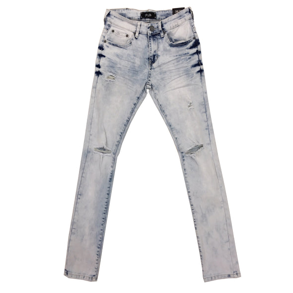 Spark Ice Blue Ripped Jean - Fashion Landmarks