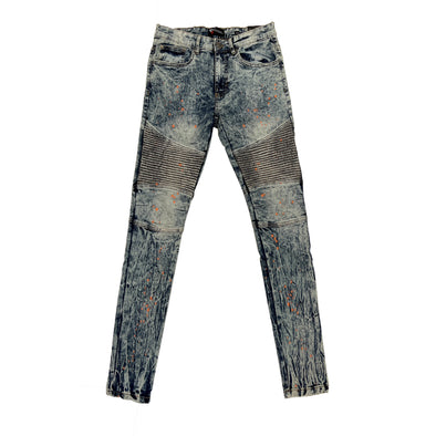 Evolve Painted Biker Jean (Vintage/Orange)