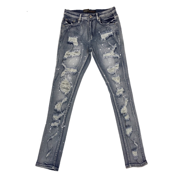M.Society Painted Ripped Jean (Blue)