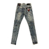 Evolve Painted Biker Jean (Vintage/Orange)