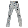 Spark Paint Ripped Jean (Ice Blue)