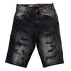 M.Society Ripped Jean Short (Black)