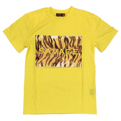 Huge Savage Embossed Tee (Bright Yellow)