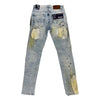 Rebel Biker Paint Jean (Ice Blue)