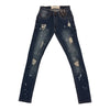 Spark Paint Ripped Jean (Vintage Blue)