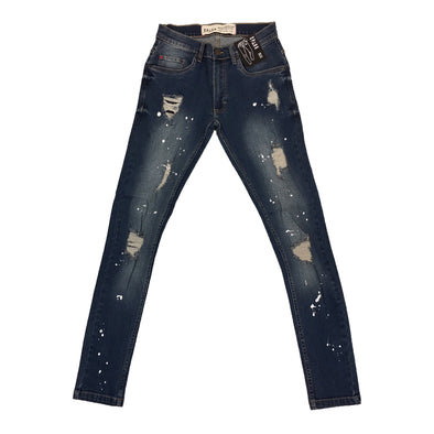 Spark Paint Ripped Jean (Vintage Blue)