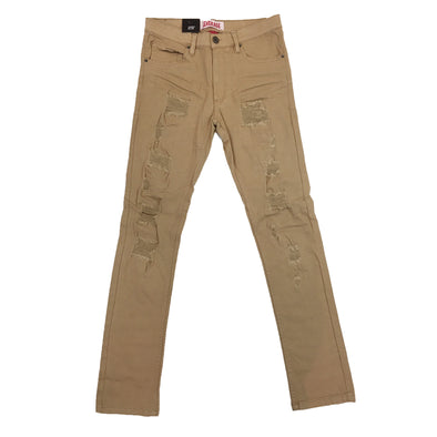 Leverage Ripped Twill Jean (Khaki)