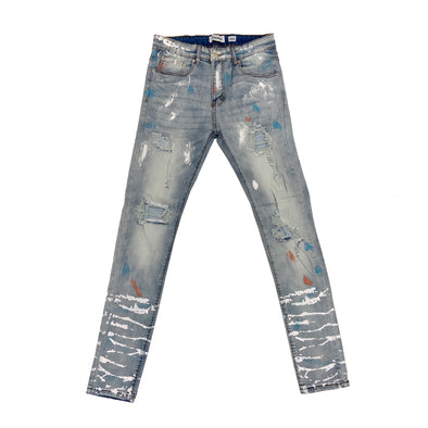 G-Squared Paint Ripped Jean (Light Blue)