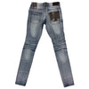 Upstreamers Side Pocket Biker Jean (Light Sand Blue)