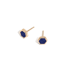 Shahla Karimi Mini Honey Studs in Lapis