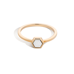 Shahla Karimi Mini Honey Ring in White Onyx