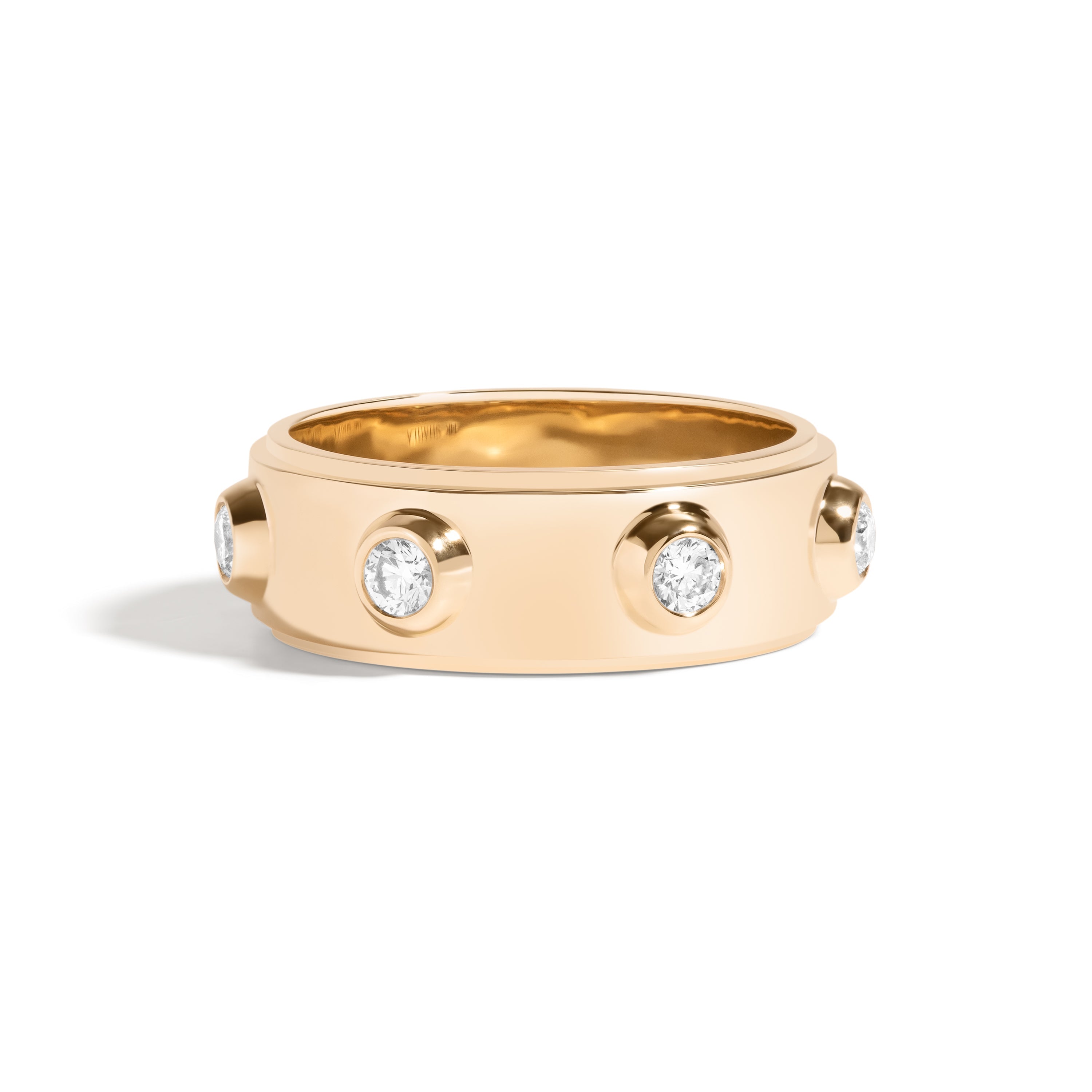 14K/18K Solid Gold Louis Vuitton Style Ring | Uverly 14K Gold / White / 10