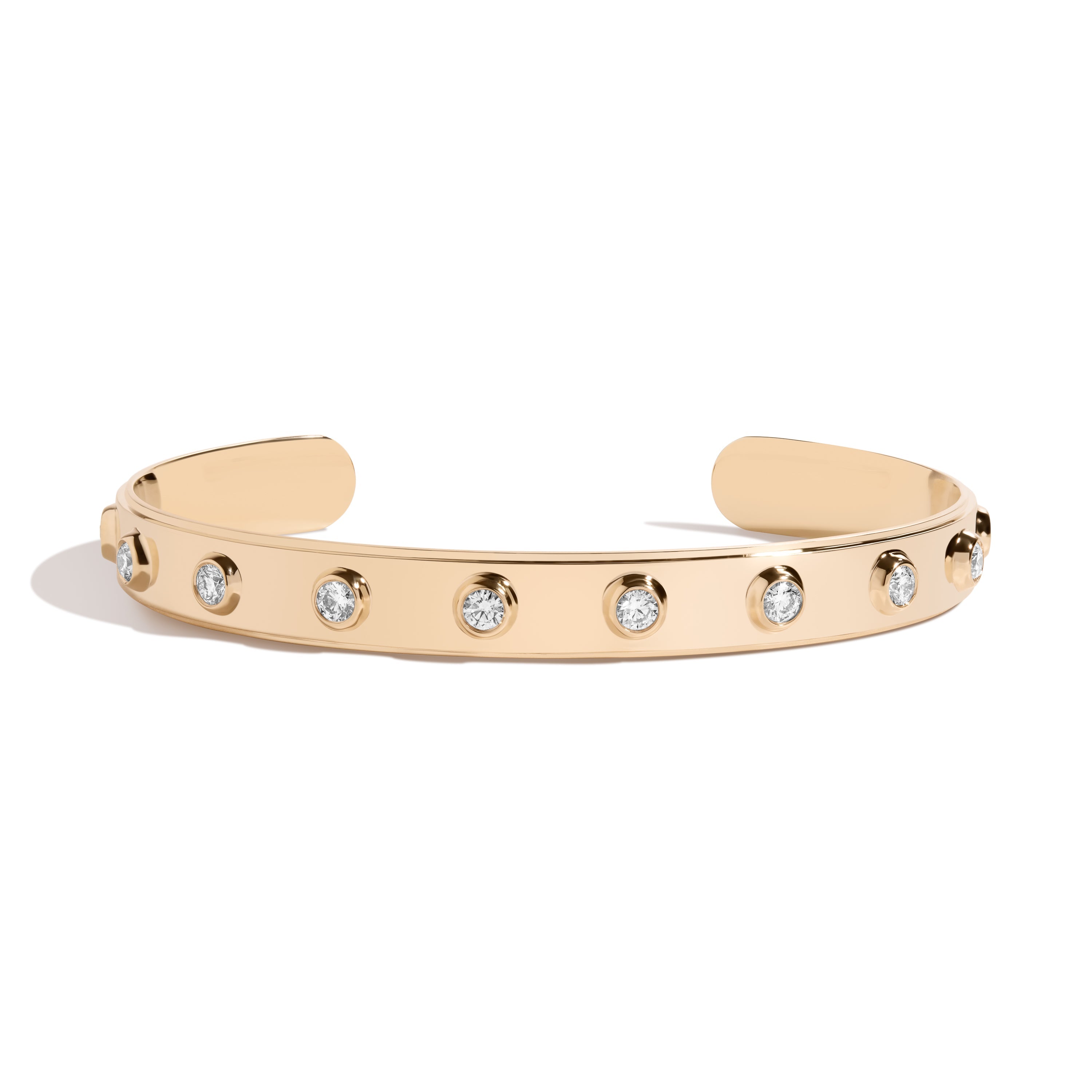 Rivet Bangle Bracelet 14K Rose Gold