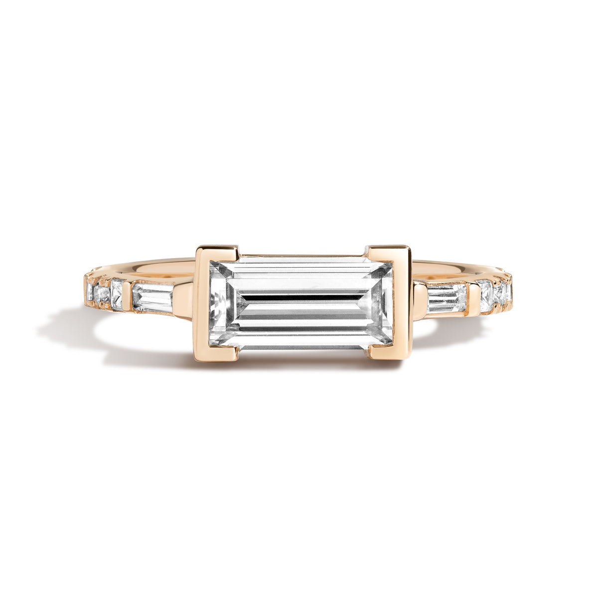 Baguette East-West Ring - Shahla Karimi