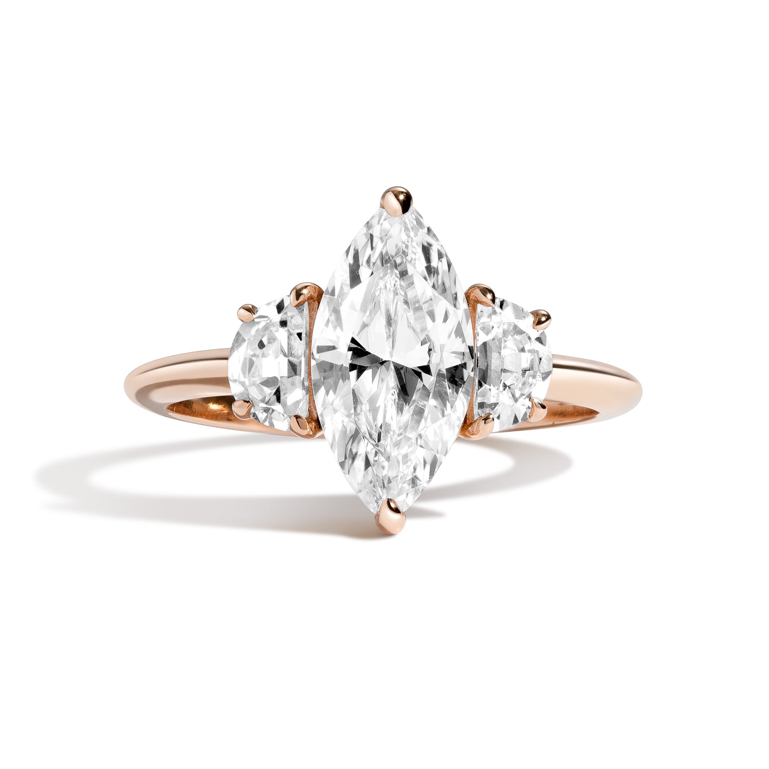 three stone marquise diamond ring