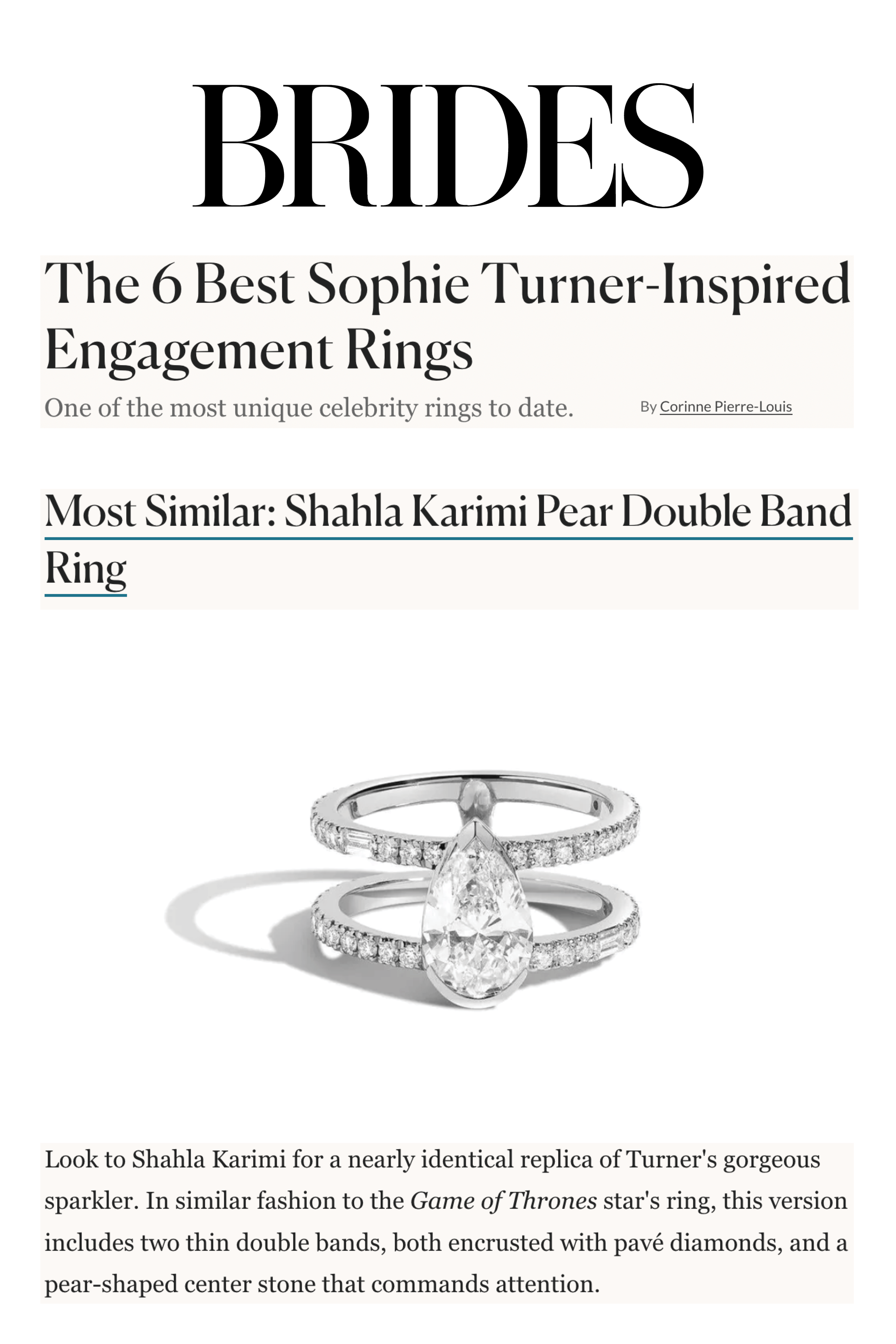 6 Best Sophie Turner-Inspired Engagement Rings of 2023