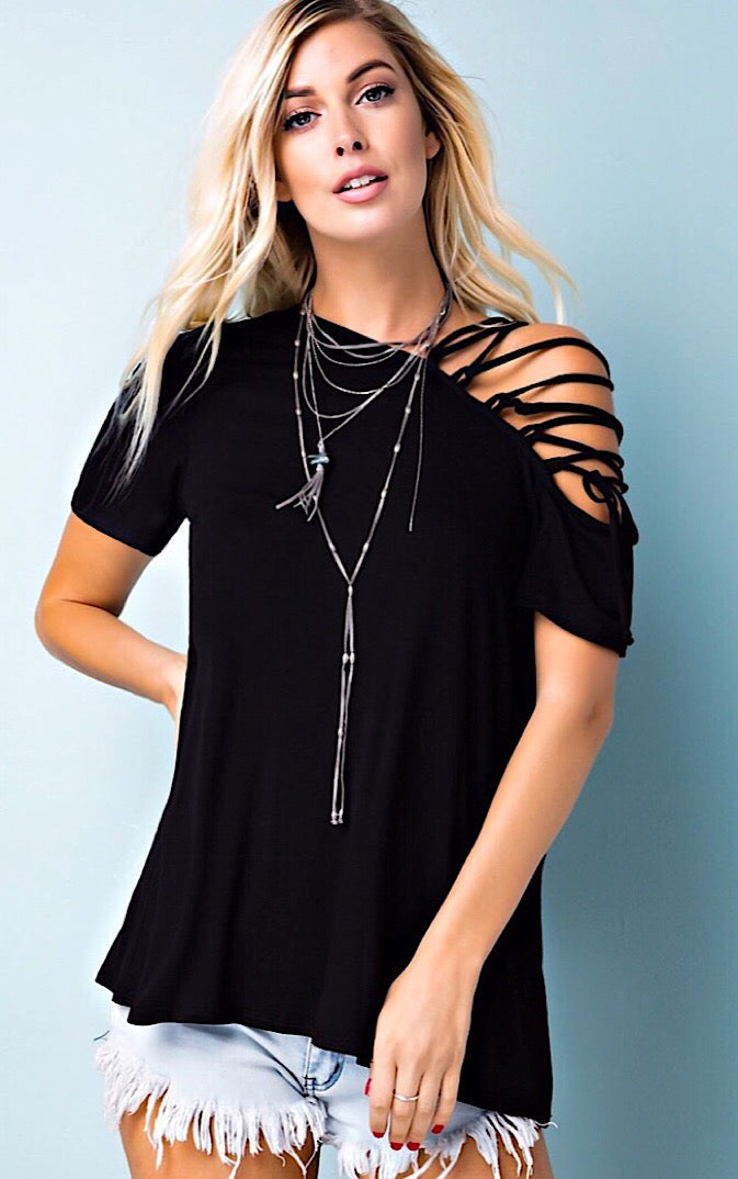 Add A Little Sass Black Top, RESTOCKED! - The Coral Cactus ...