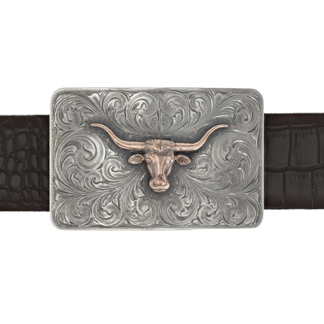 WESTERN COWBOY/COWGIRL LONGHORN STEER BULL TROPHY BELT BUCKLE - BRAND NEW!!!