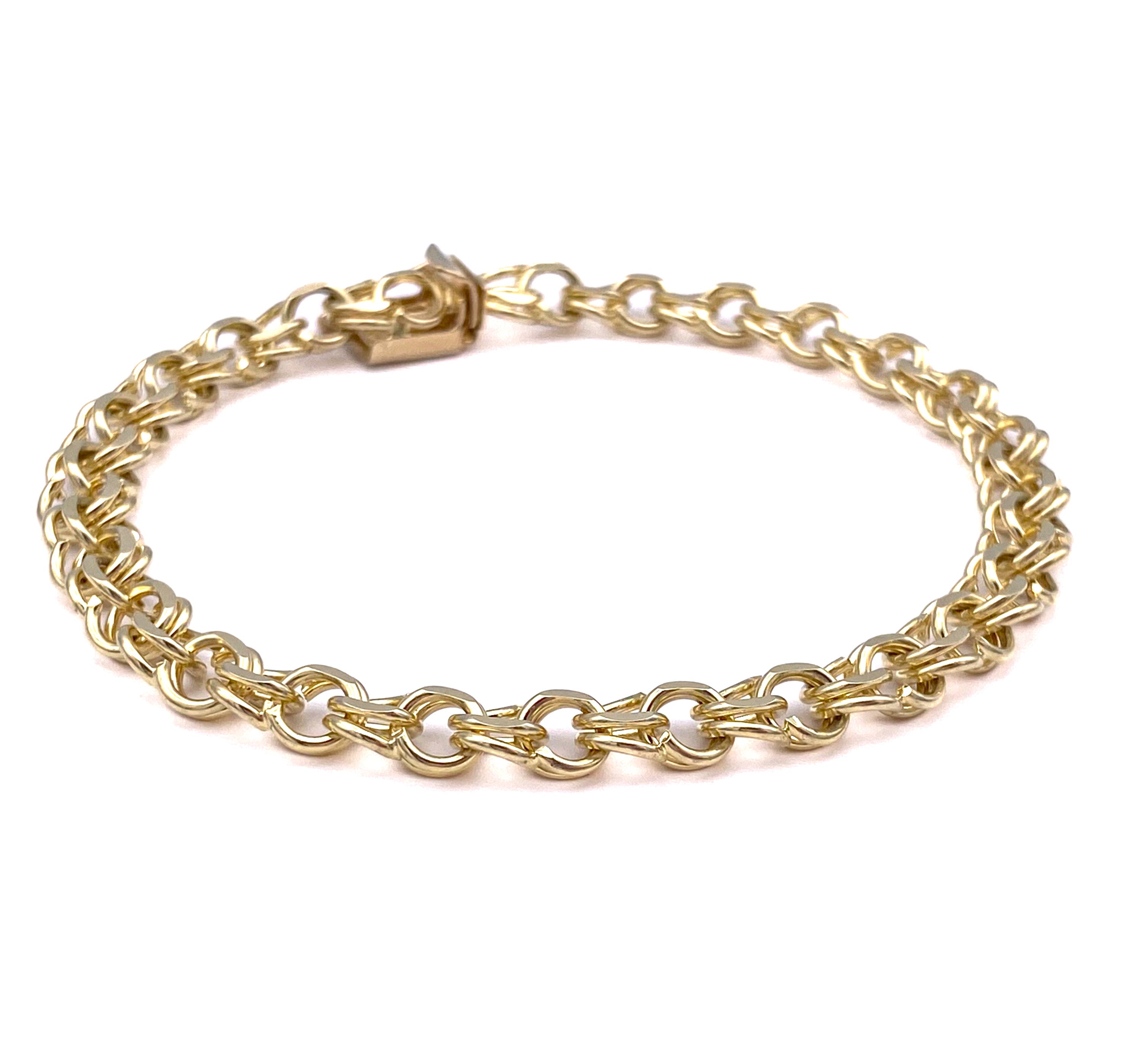 Charm Bracelet Double Link, 14k gold – Ashley's Equestrian Jewelry
