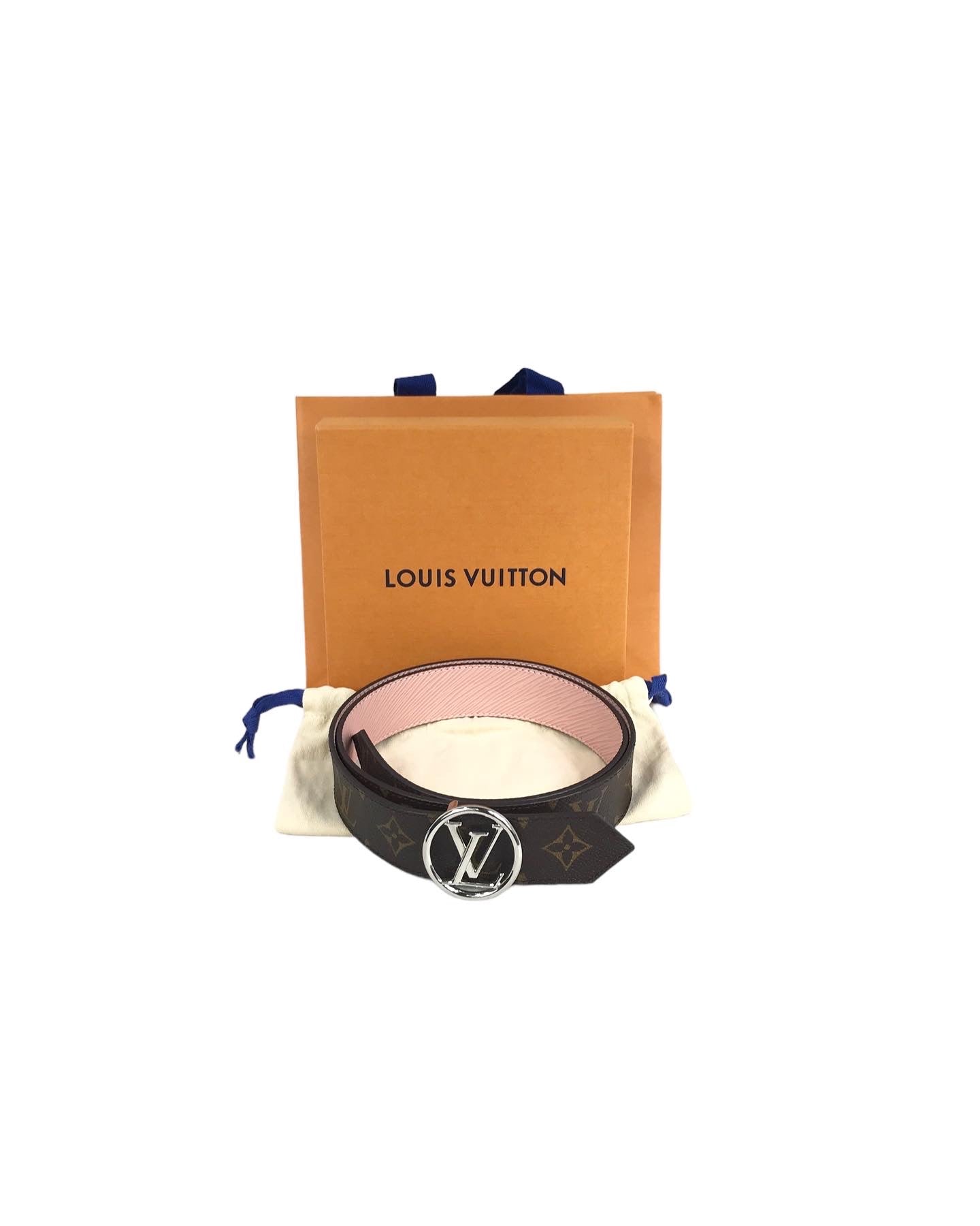 Louis Vuitton Belt LV Initiales Reversible Monogram Rose Poudre in