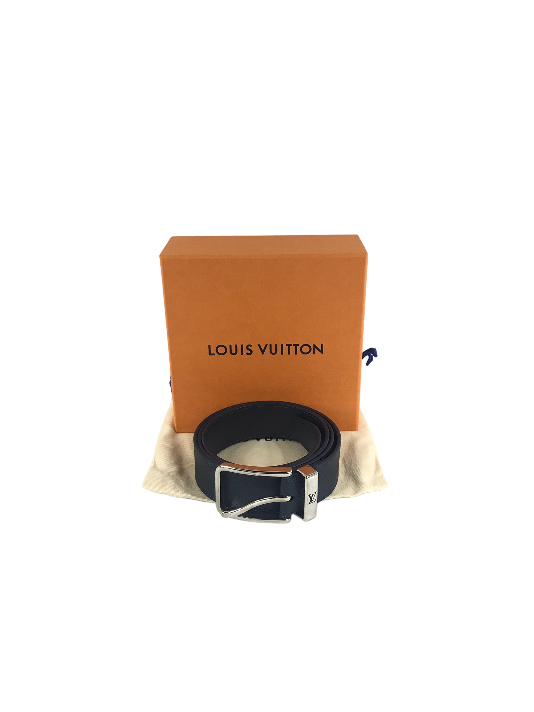 LOUIS VUITTON Monogram 20mm Initiales Belt 85 34 Black 1233741