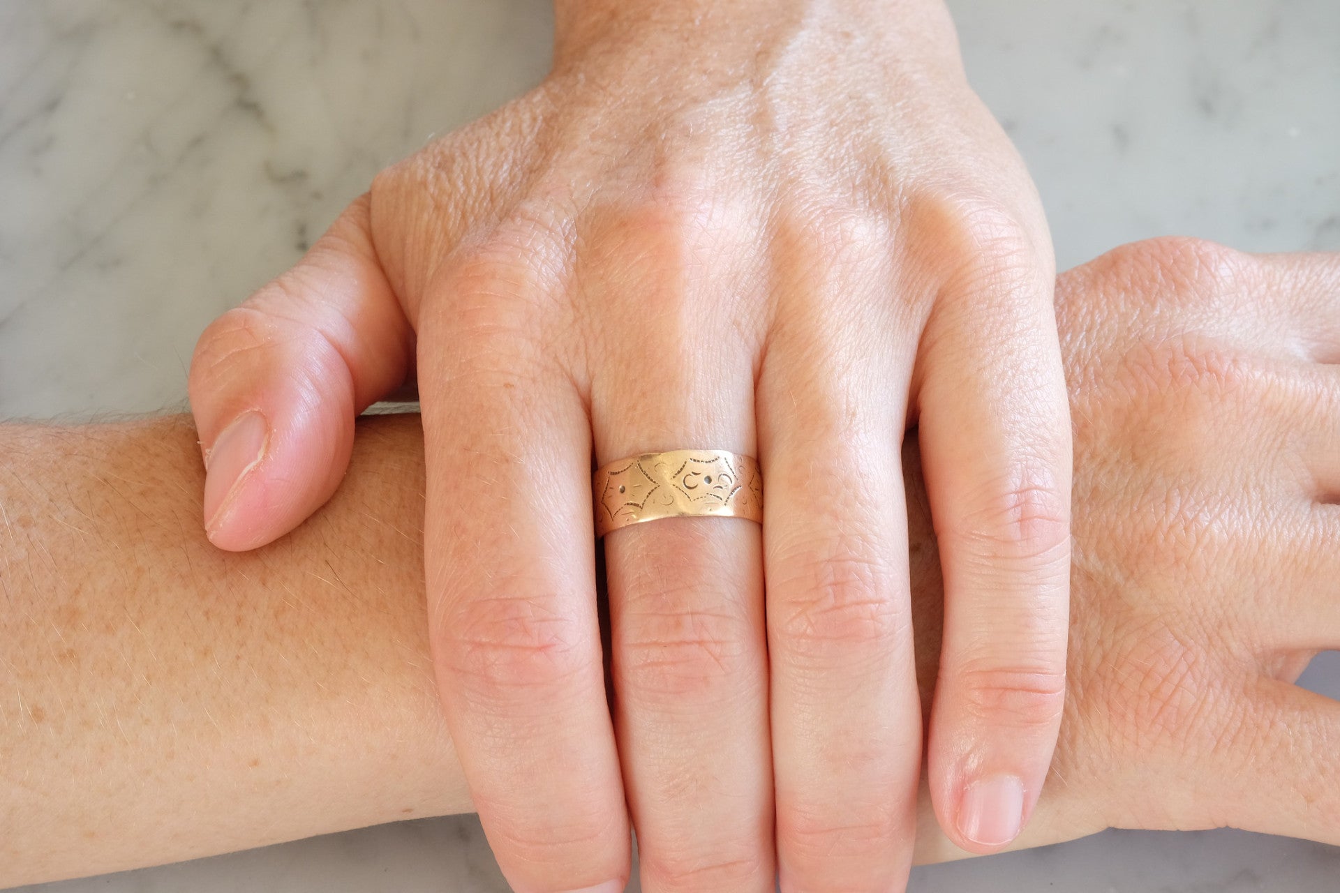 Etched Gold Band