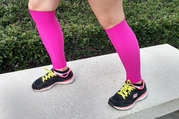 Pink Calf Leg Sleeves for Covering Bruises