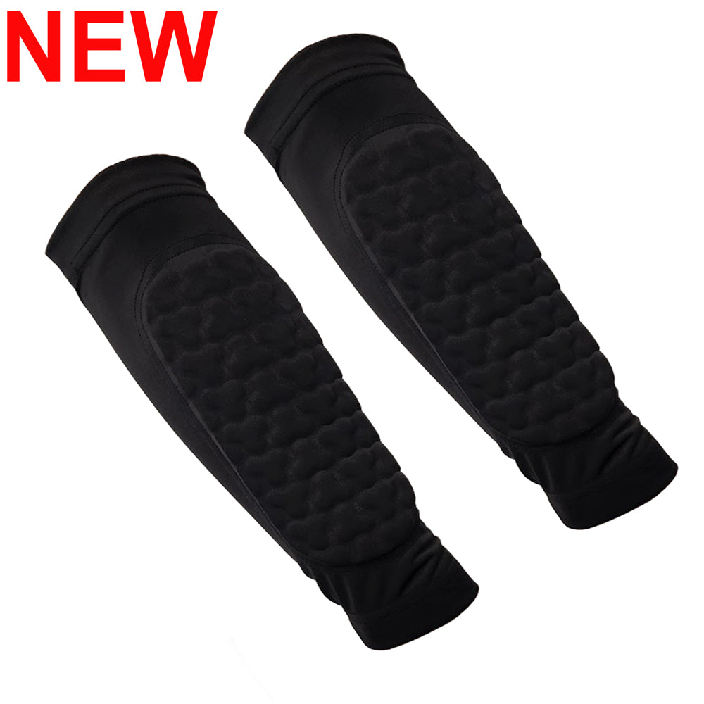 PADDED Black Forearm Skin Protective Sleeves | Skin Guards Covers