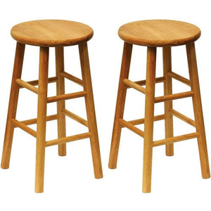 Beech Wood Counter Stools 24", Set of 2, Natural - Shopatronics - One Stop Shop. Find the Best Selling Products Online Today