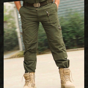 Airborne Jeans Casual Plus Size Cotton Breathable Multi Pocket Cargo P ...