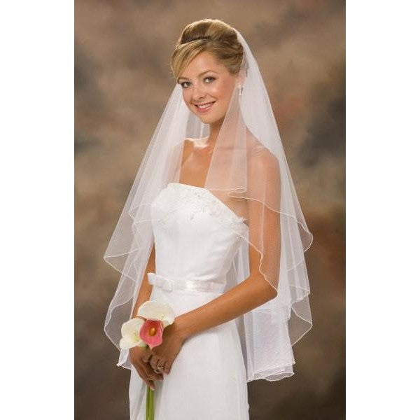 Cheap Short Wedding Veil With Comb White Ivory Bridal Veils Veu De