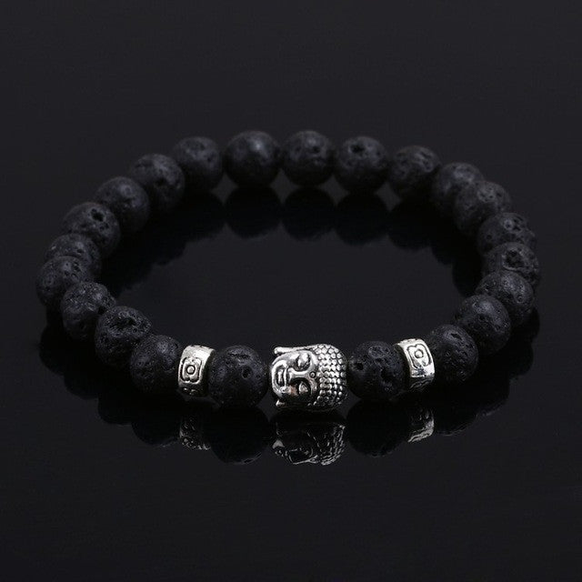 Natural Stone Bead Buddha Bracelets For Women and Men – Shopatronics