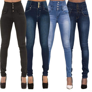 Woman Denim Pencil Pants Top Brand Stretch Jeans High Waist Pants Wome ...