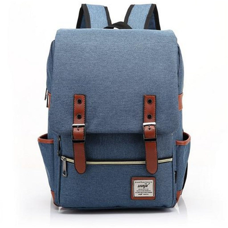 Fashion Canvas Men Daily Backpacks for Laptop Large Capacity Computer ...