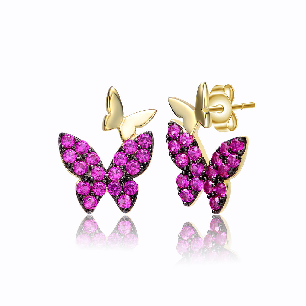 Louise Butterfly Soulmate Stud Earrings, Genevive Jewelry