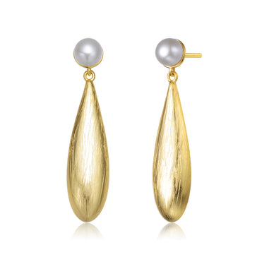 Rarities Gold-Plated Sterling Silver Gemstone Pavé Drop Earrings - 21160666