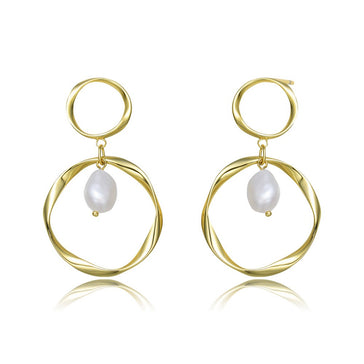 Rarities Gold-Plated Sterling Silver Gemstone Pavé Drop Earrings - 21160666