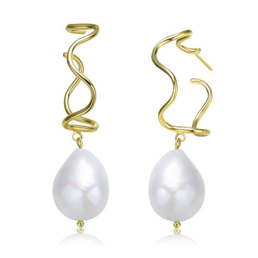 Rarities Gold-Plated Sterling Silver Gemstone Pavé Drop Earrings - 21160666