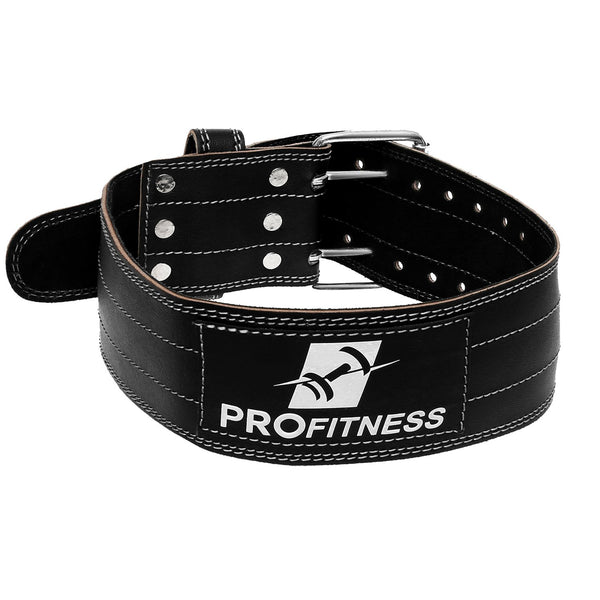 4-inch Wide Genuine Leather Workout Belt by TotalProFitness – ProFitness