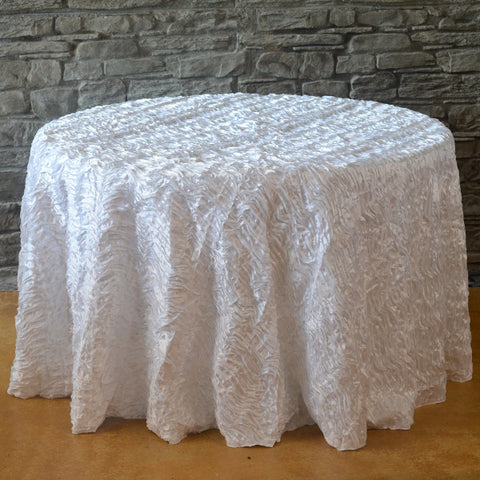 120 Round Wavy Tablecloth Specialty Wedding Linens Satin