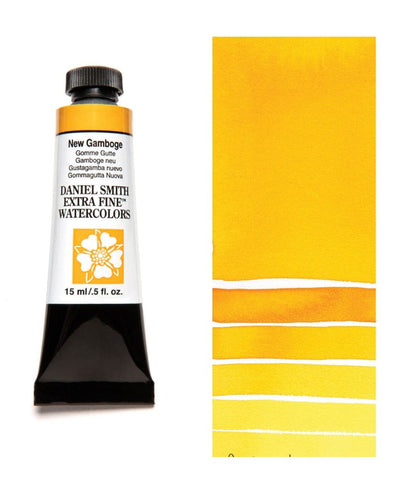 An example of New Gamboge. I use Daniel Smith materials. Sargent probably used Winsor & Newton or Cotman. The "school bus yellow" color is bold and assertive.