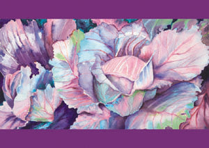 Who says I use too much purple? Of green? Painting is "Plain Jane Cabbage" by Jane M. Mason, (c) 2010.