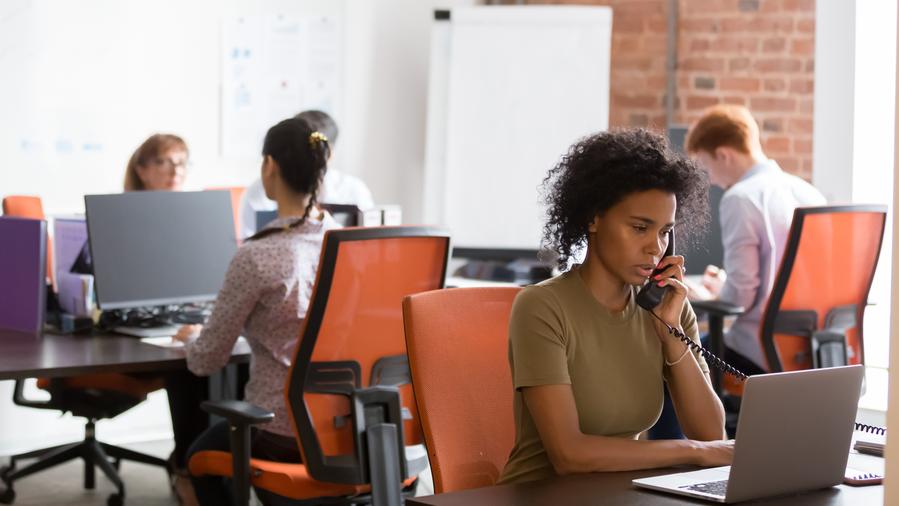 2020 Open Office - Woman shown on phone