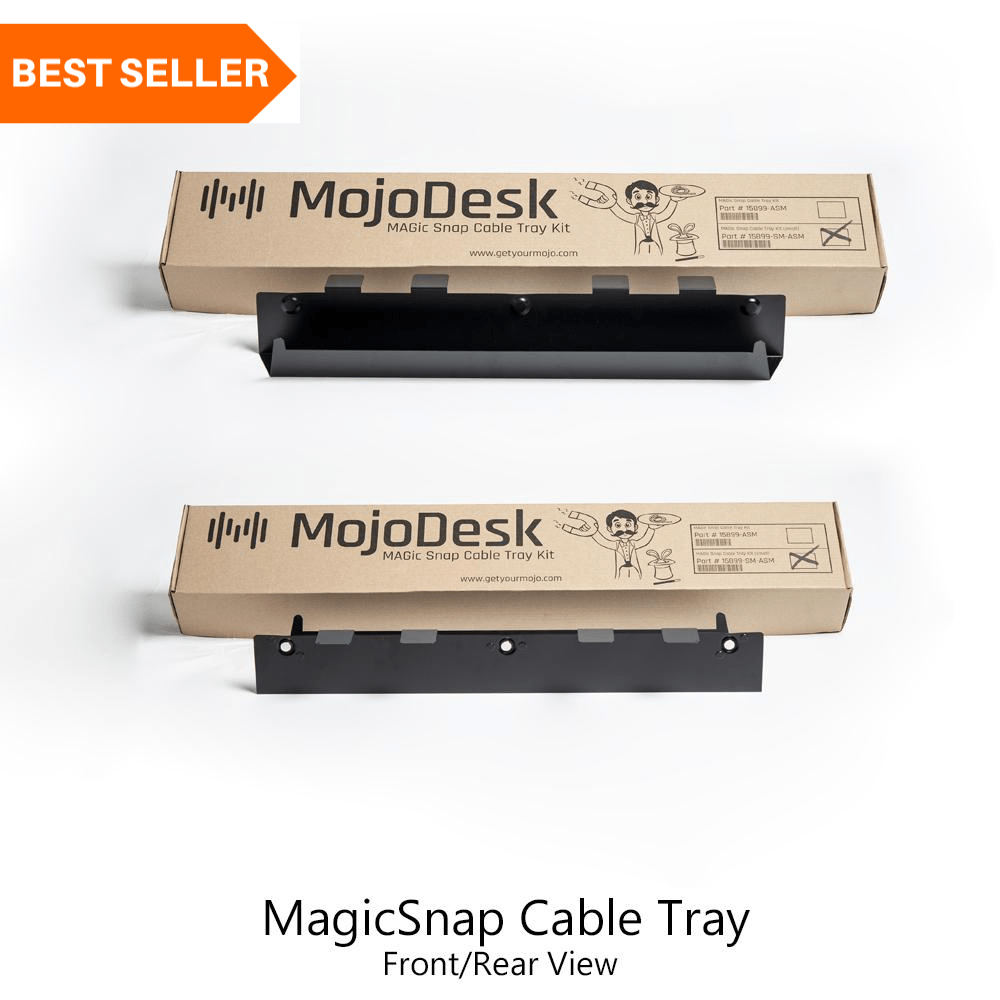 Magnetic Cable Tray for Standing Desk  MAGicSnap Wire Management Tray -  MojoDesk